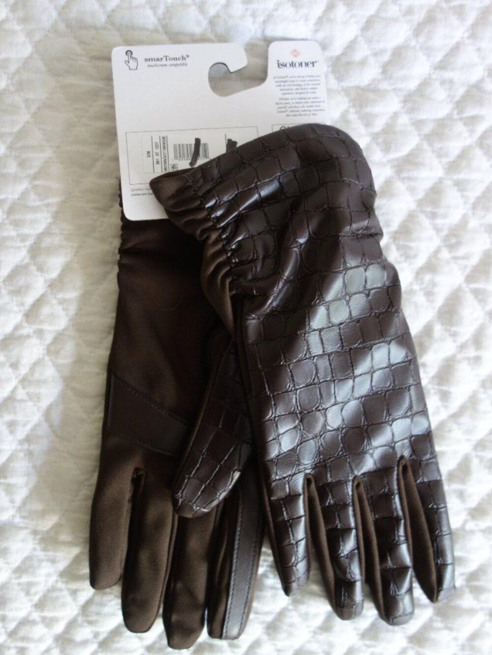 NWT $50 Two Pairs (Black/Brown) of Isotoner Gloves – S/M and One Size - Picture 4 of 9